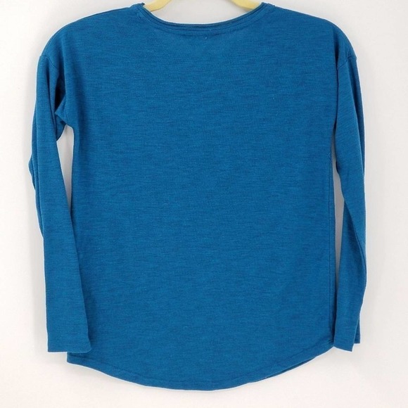Vince Round Neck Long Sleeve Pullover Tee T-Shirt Blue Size Large - Picture 3 of 6
